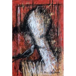 A. S. Rind, 15 x 22 Inch, Mixed Media On Paper, Figurative Painting, AC-ASR-768